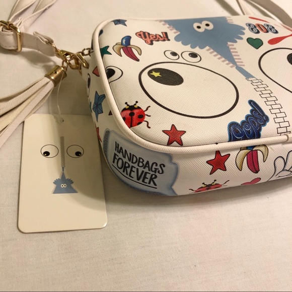 NWT Fun Print Zipper Crossbody Bag - Tassel - Picture 4 of 11